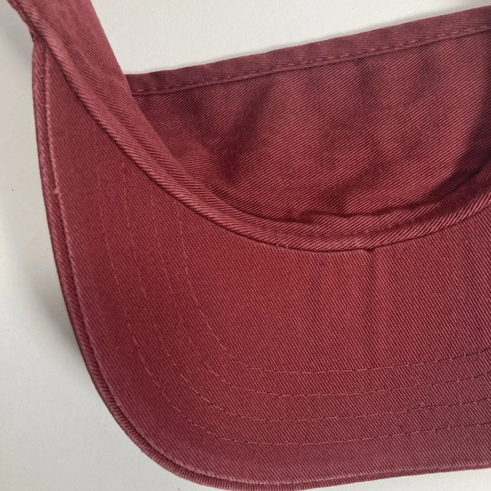 Maumee Bay USA Hat Visor Adjustable Maroon‎ Golf Vacation Tourist 100% Cotton